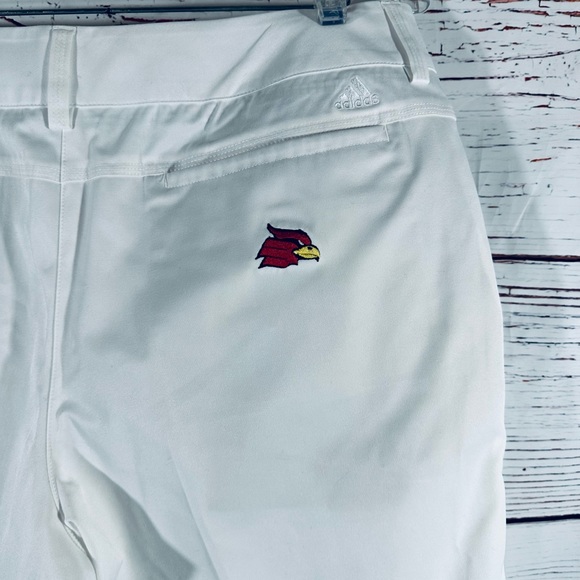 Adidas Shorts Womens Size 16 Plus Clima Lite Flat Front Bermuda White Split Hem - Picture 10 of 12